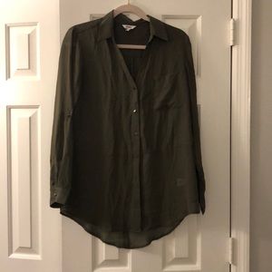 Army green blouse